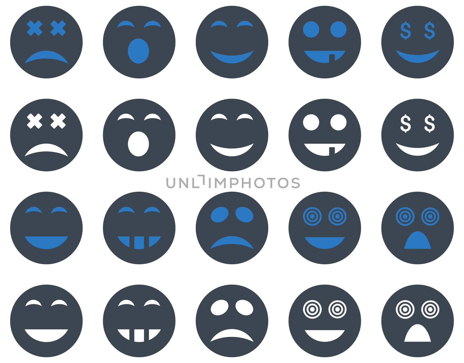 Smile and emotion icons by ahasoft