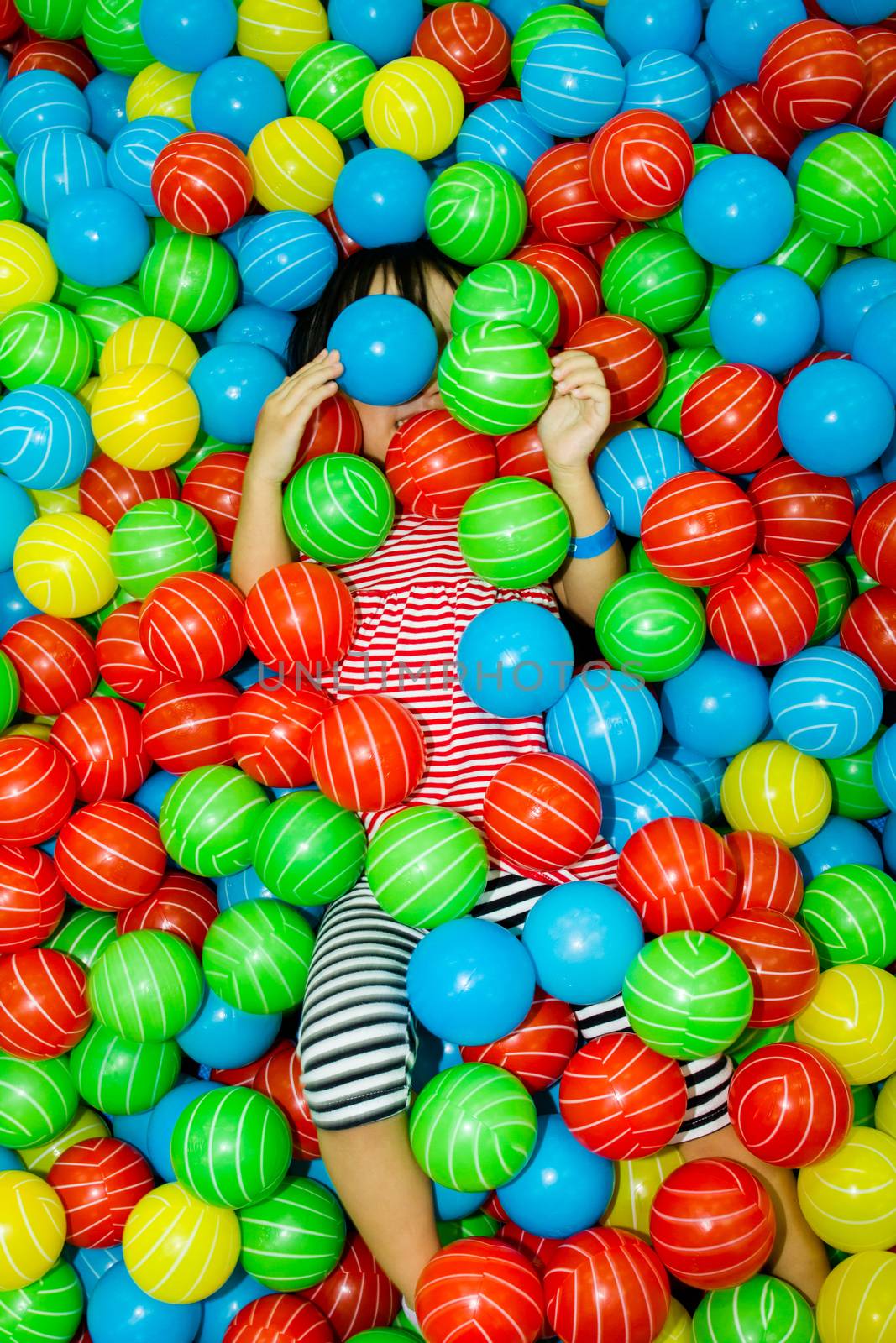Asian Chinese Girl In Ball Pool by kiankhoon