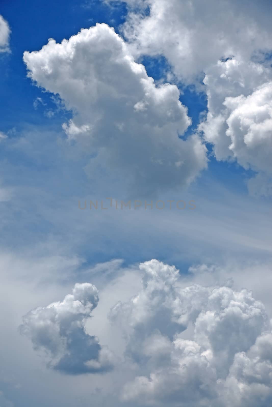 Beautiful rainclouds in the blue sky at Chiangmai city, Northern by mranucha