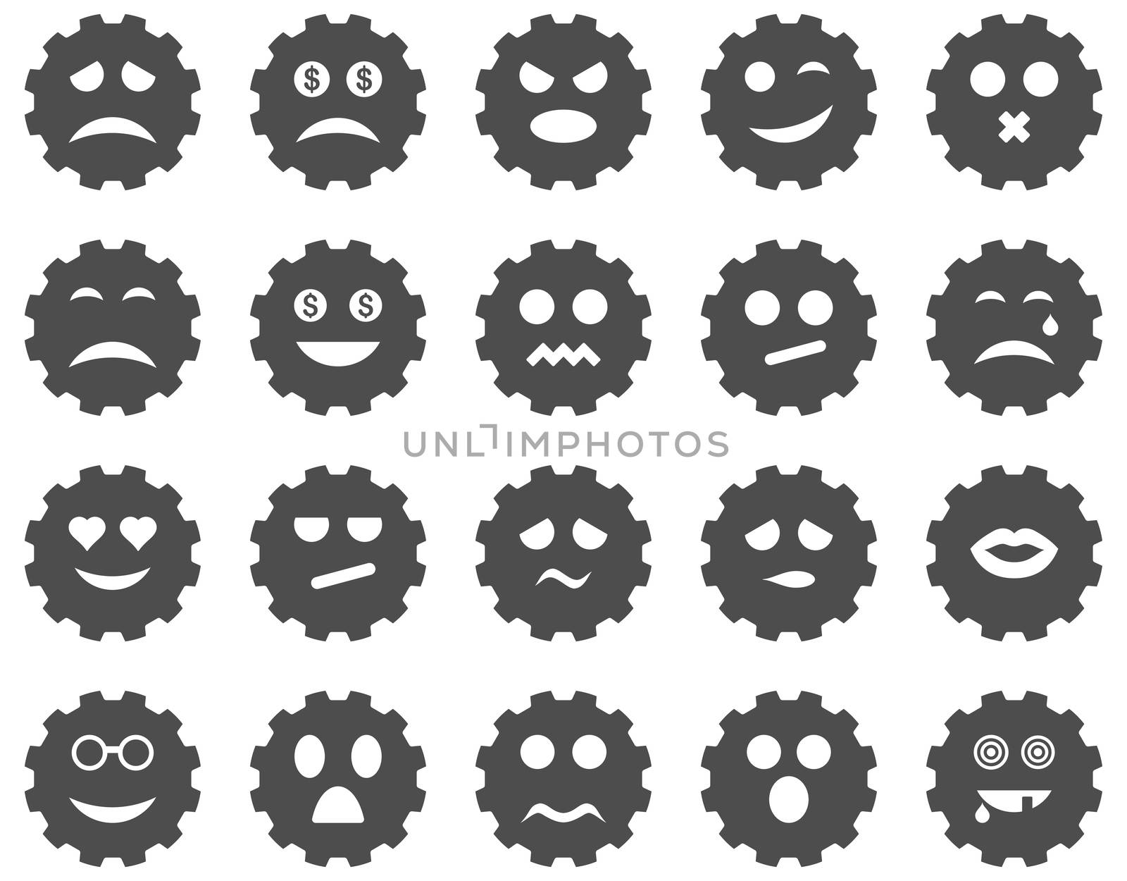 Gear emotion icons by ahasoft