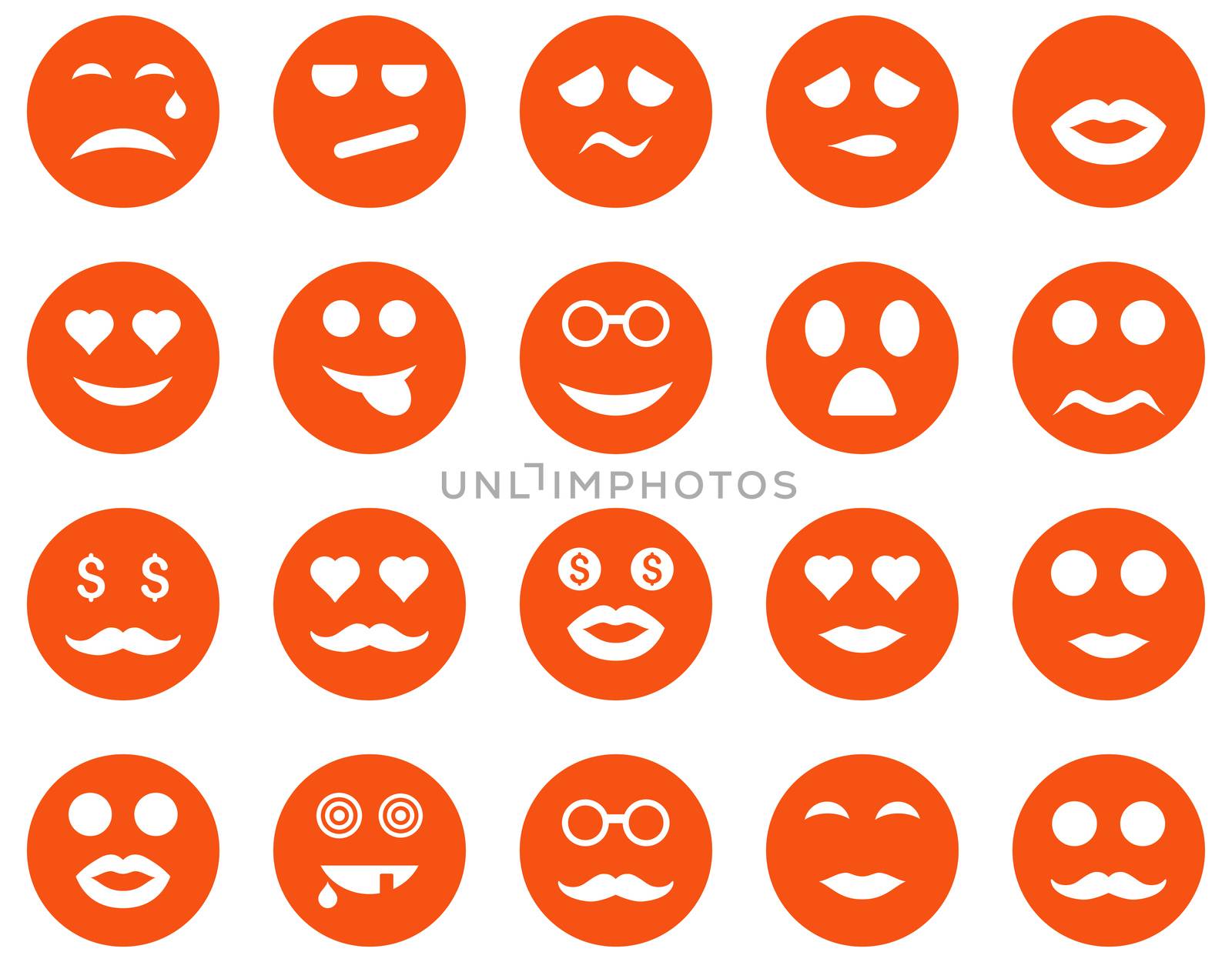 Smile and emotion icons by ahasoft