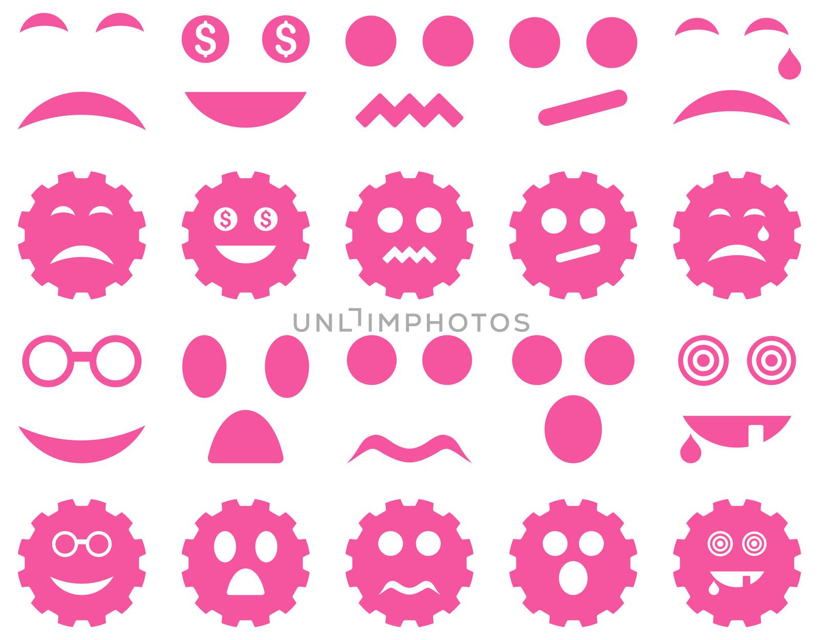 Tool, gear, smile, emotion icons by ahasoft