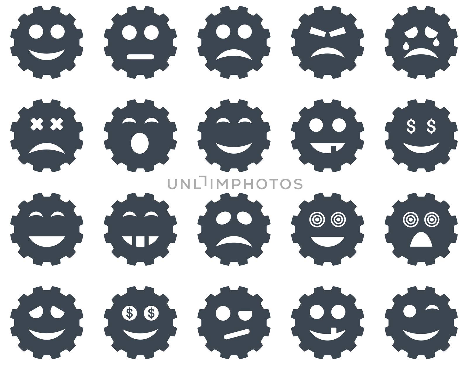 Gear emotion icons by ahasoft
