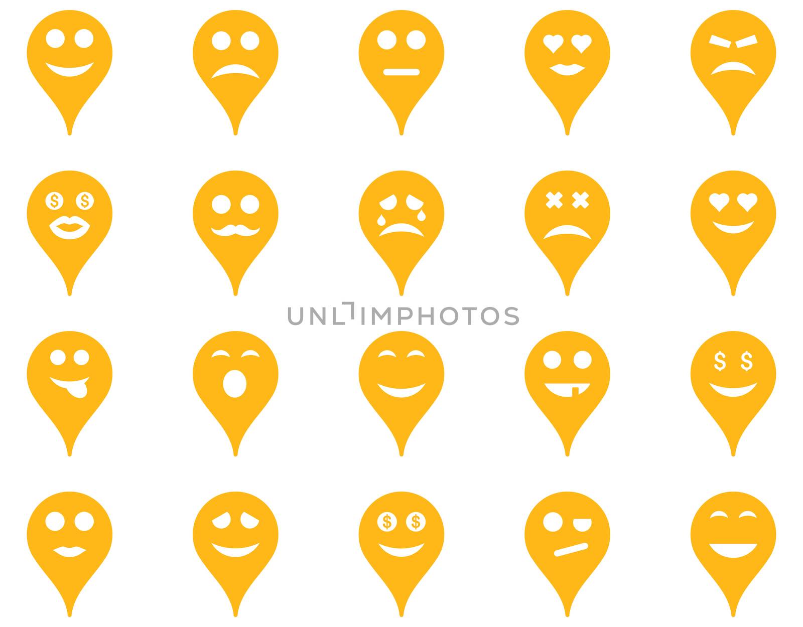 Emotion map marker icons. by ahasoft