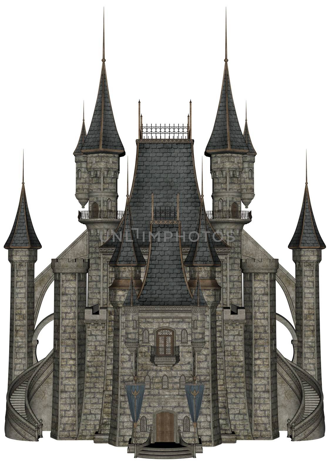 Castle - 3D render by Elenaphotos21