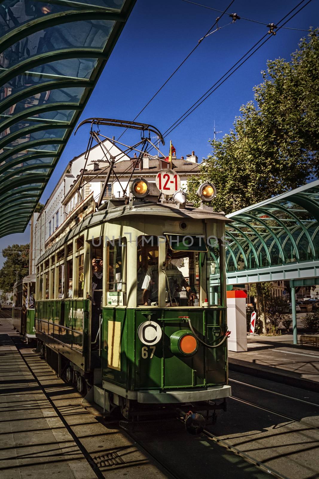 Touristic and historic tramway, Geneva, Switzerland by Elenaphotos21