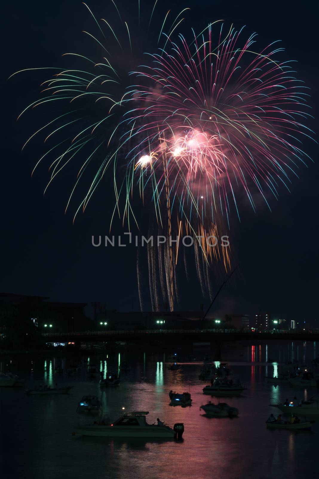 Fireworks over River by justtscott