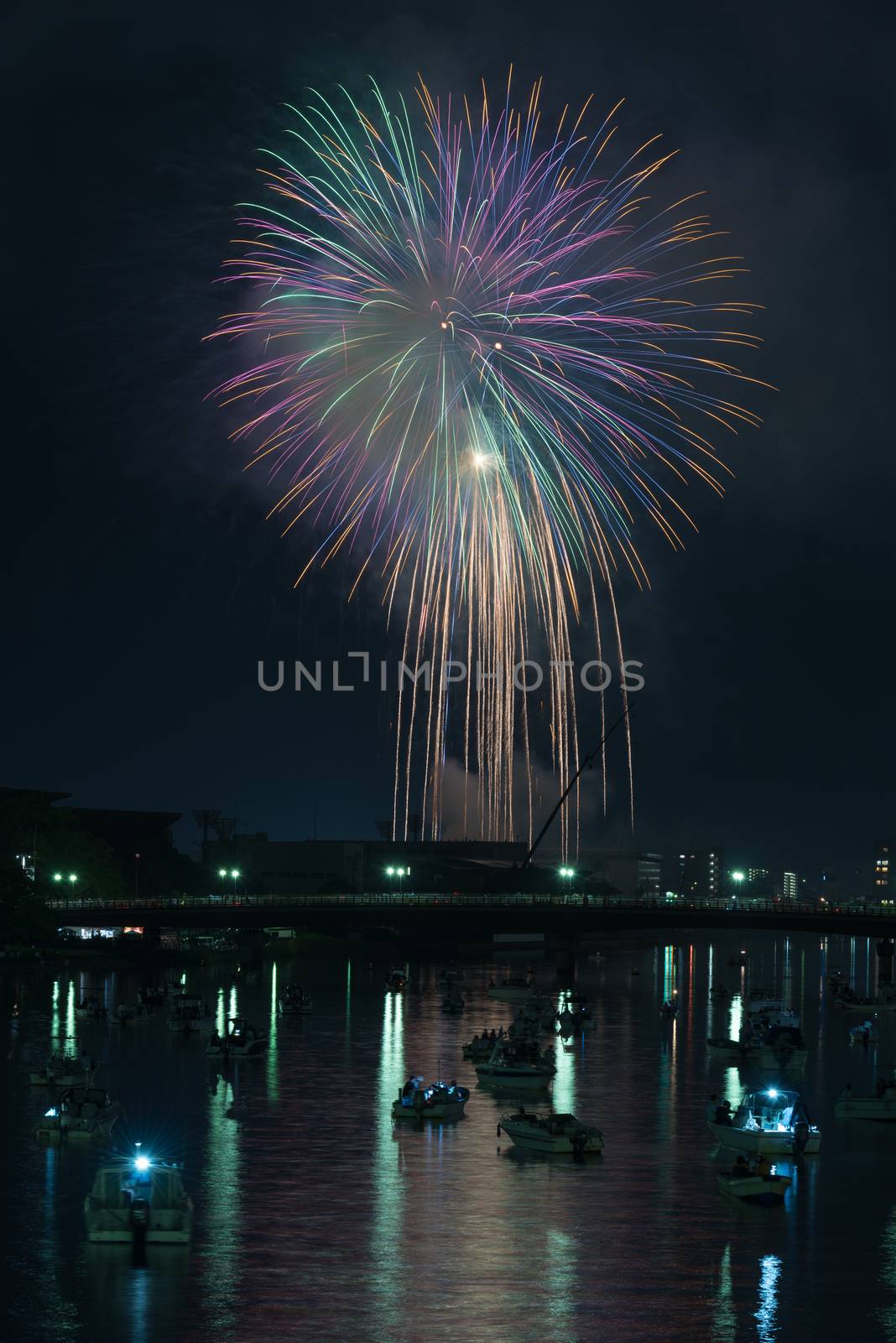 Fireworks over River by justtscott