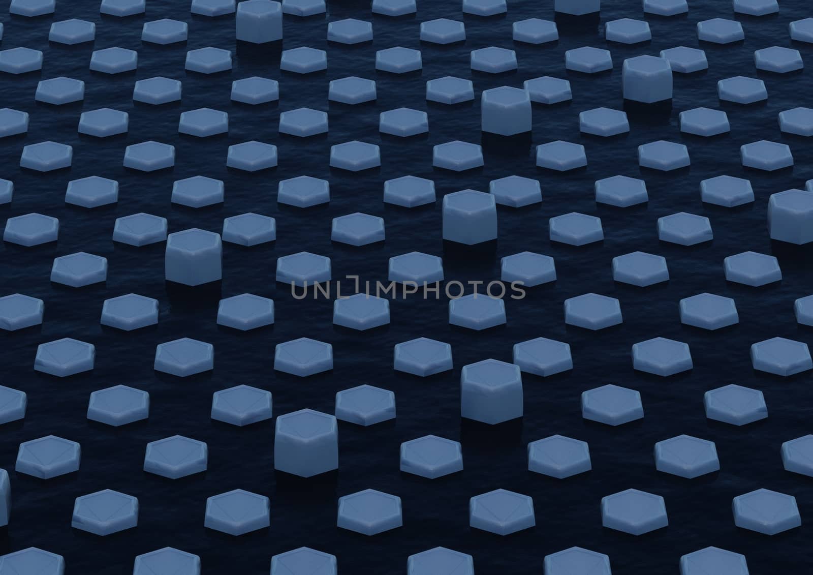 Abstract shape pattern metal background 3d rendered