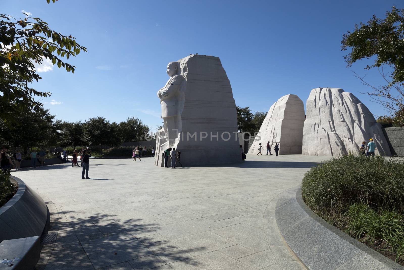 Washington DC, USA - October 17, 2014: The Martin Luther King Jr. Memorial located on the National Mall on the Tidal Basin in Washington DC is America's 395th National Park.