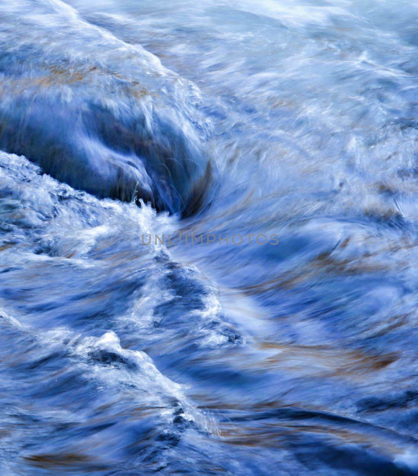 abstract background or texture blue twisting the ice water