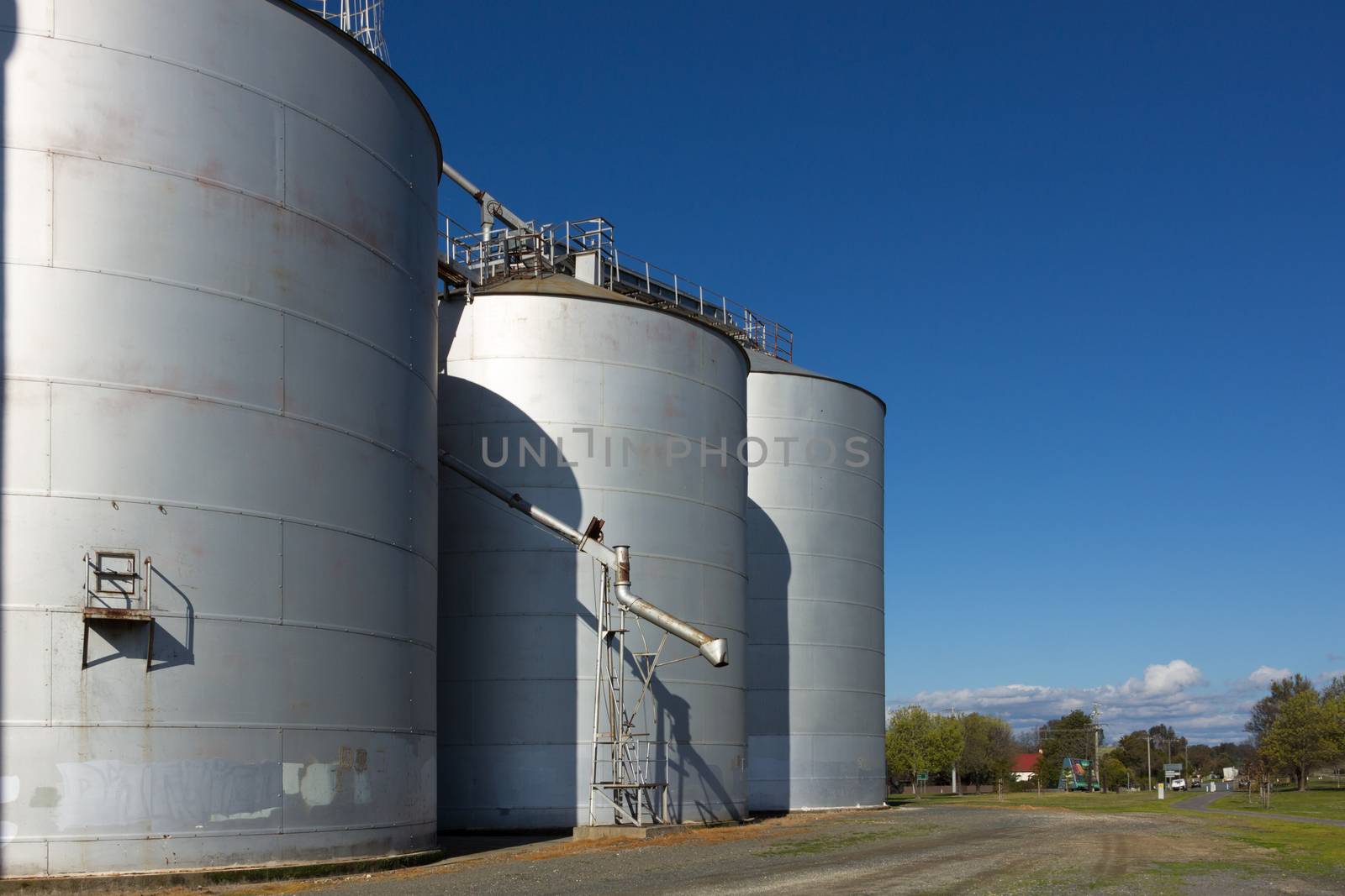 Silos on Blue Sky 1 by davidhewison