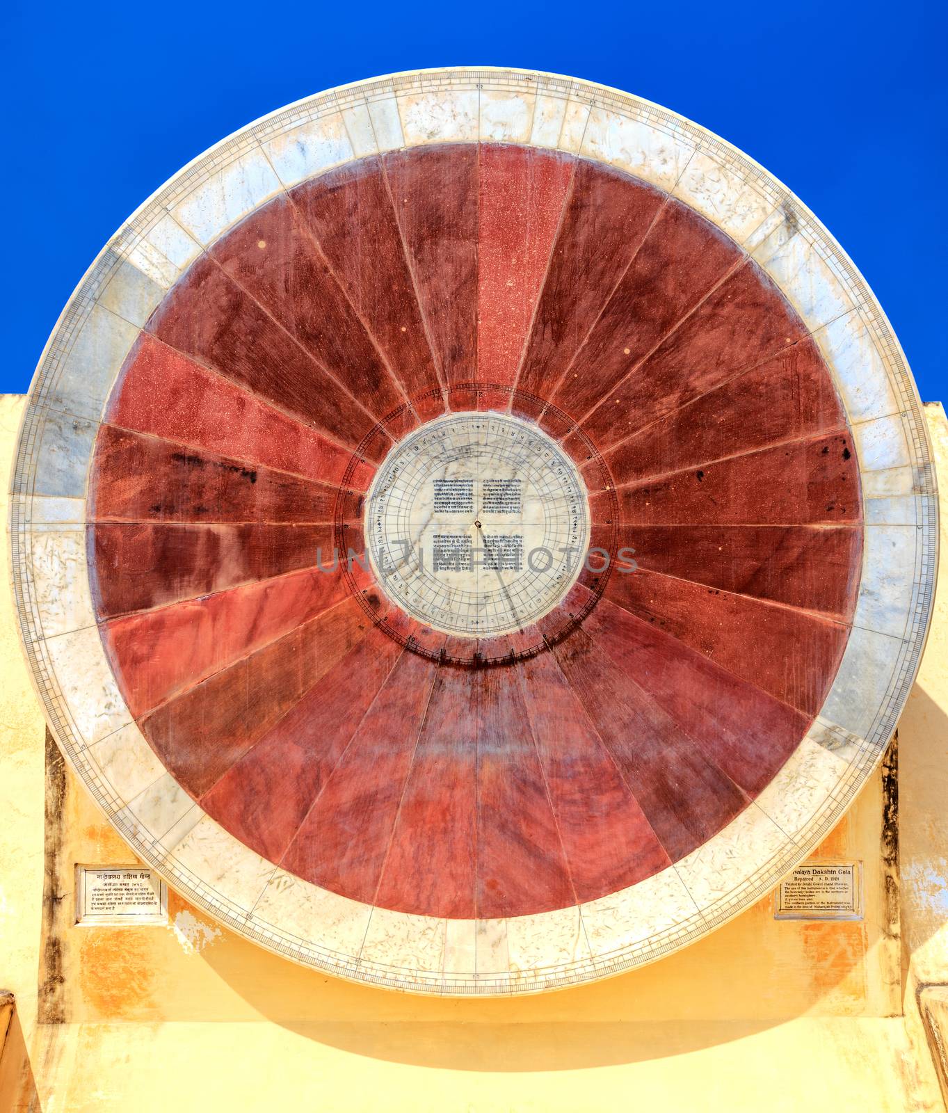 Astronomical instruments at Jantar Mantar observatory, Jaipur, India, Asia