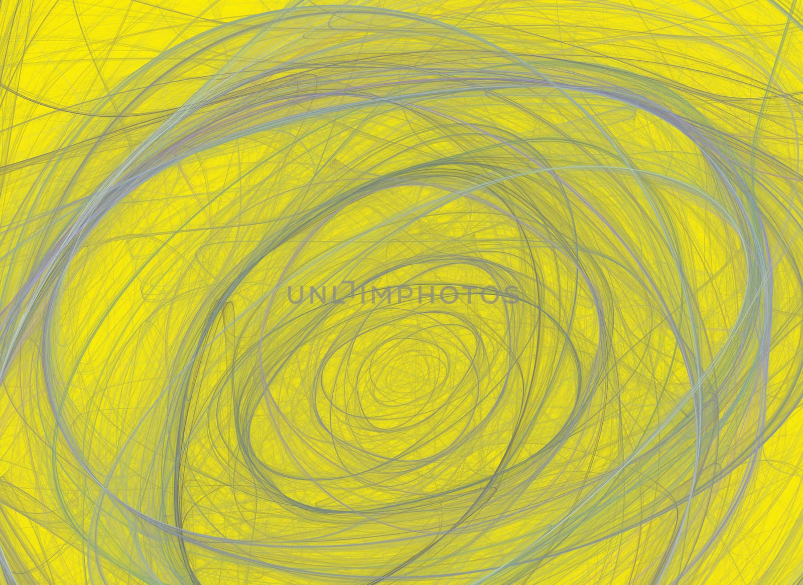  abstract fractal pattern on yellow background by Chechotkin
