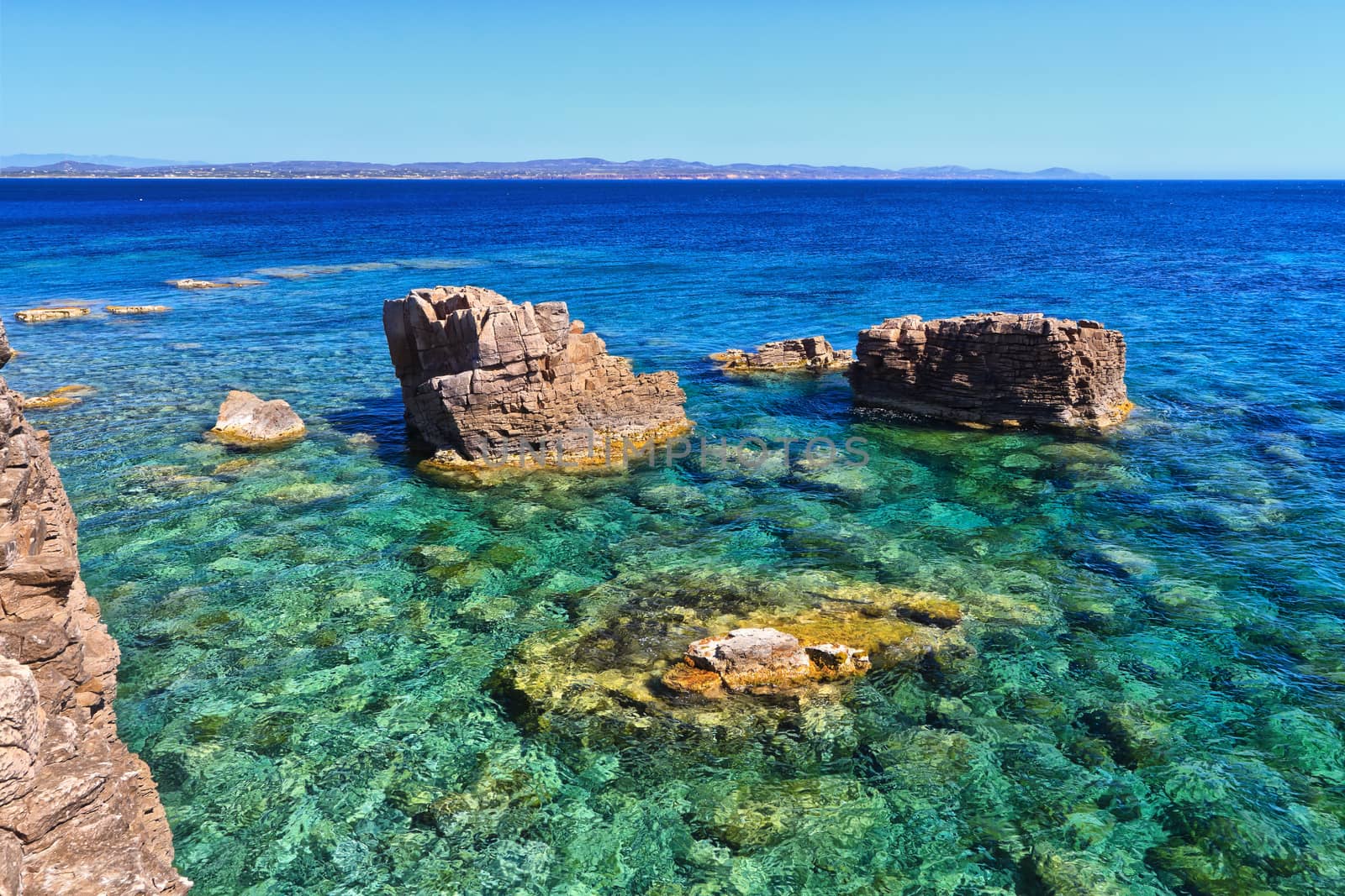 Sardinia - shore in San Pietro Isle by antonioscarpi