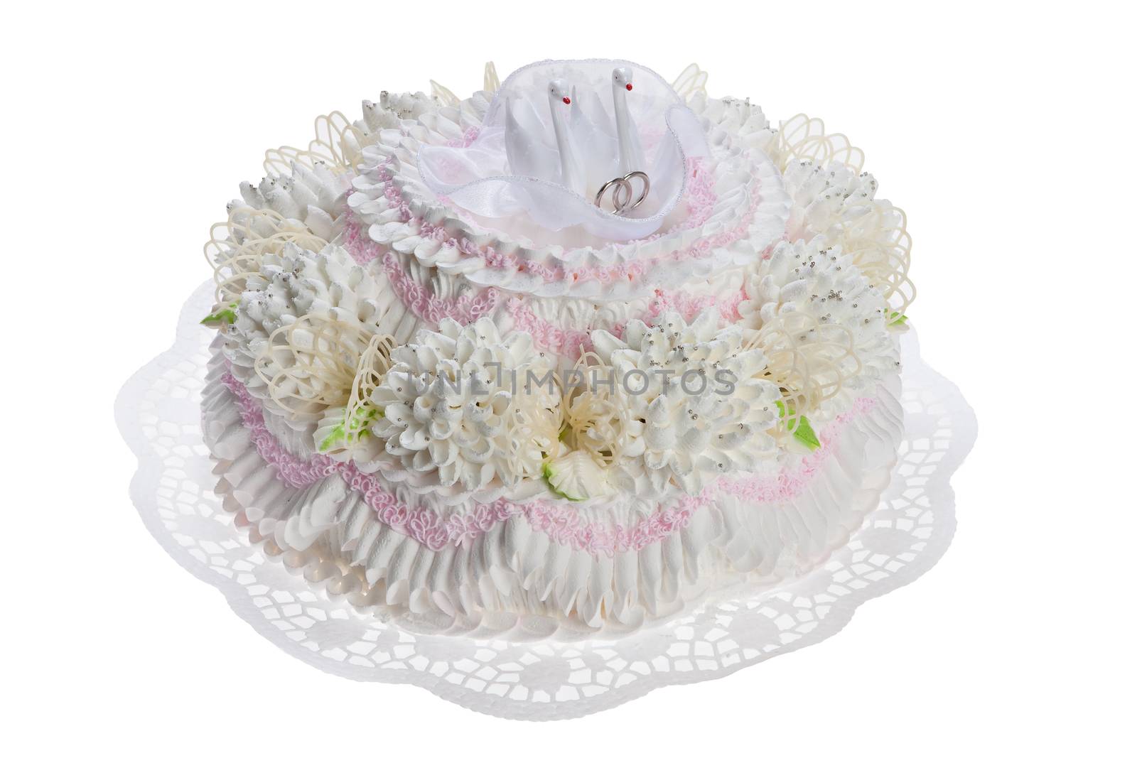 Cake on isolated white background