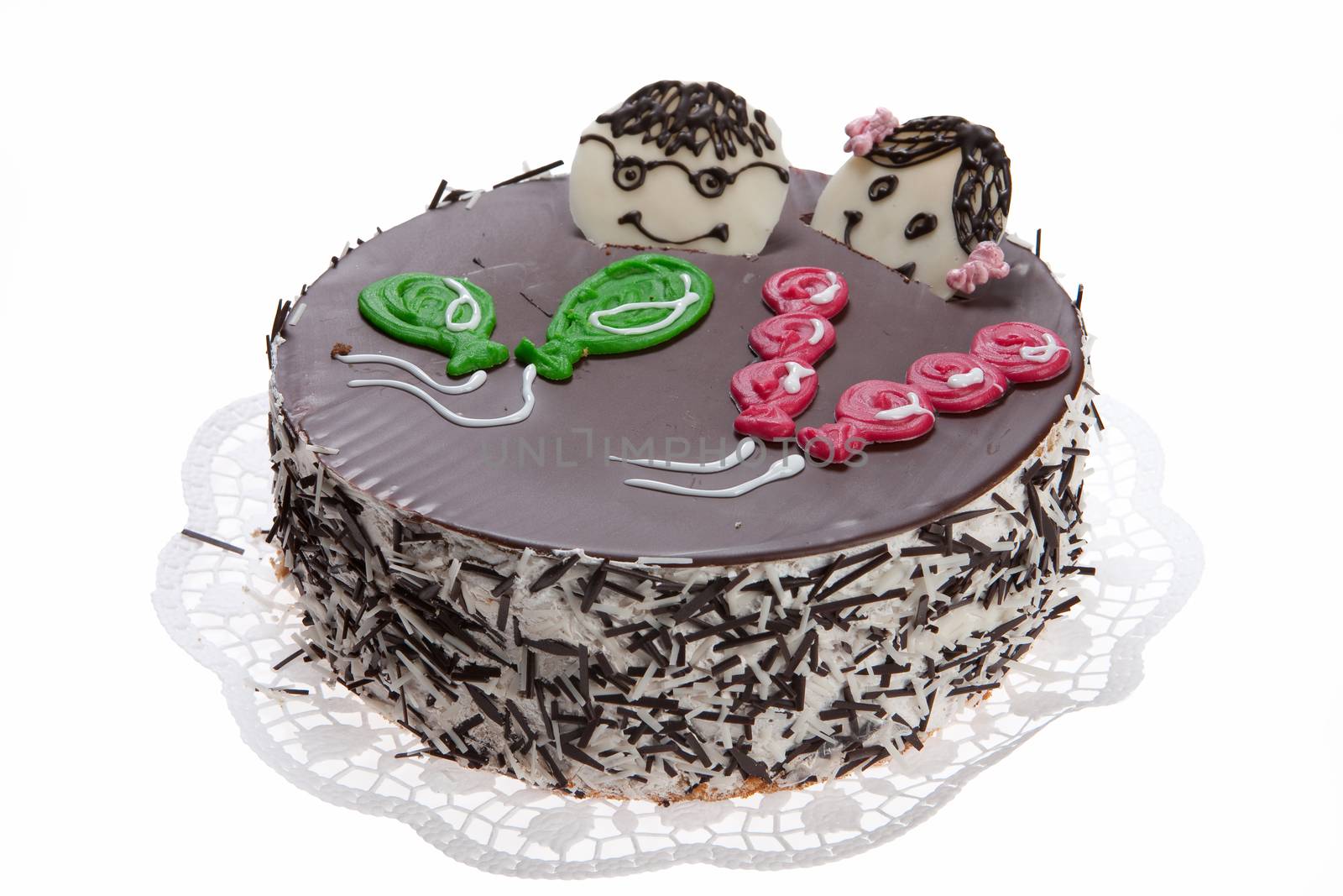Cake on isolated white background