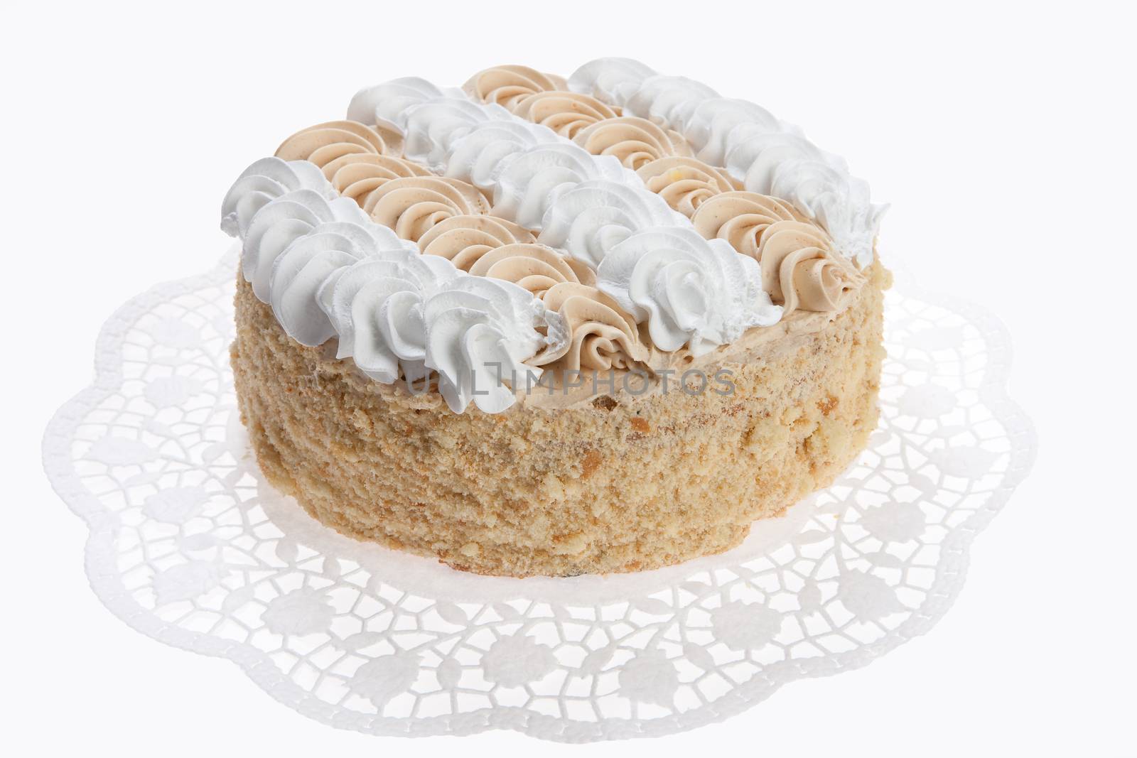 Cake on isolated white background