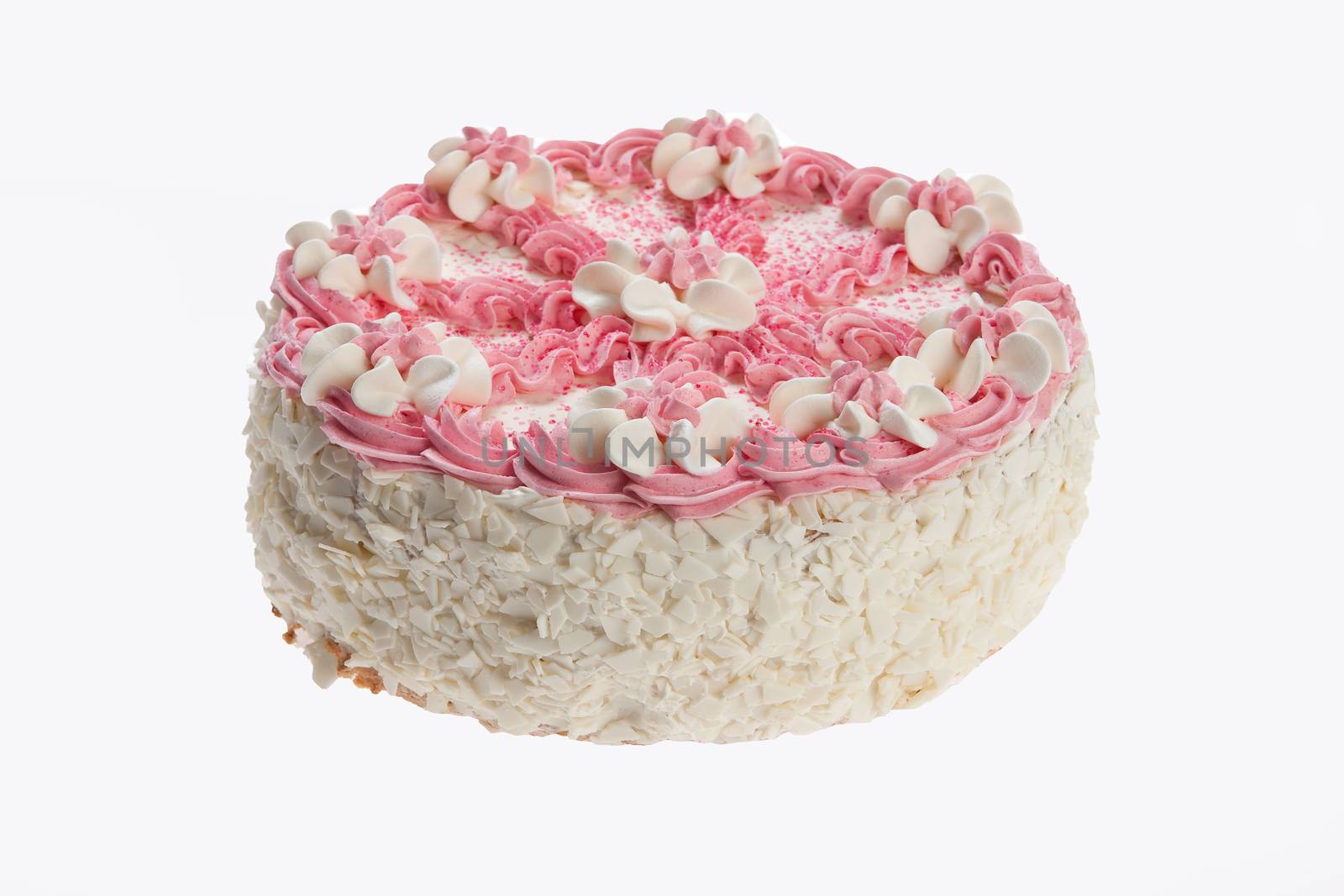 Cake on isolated white background