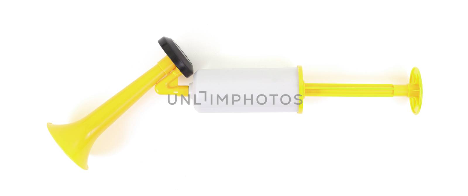 Manual air horn isolated on white background