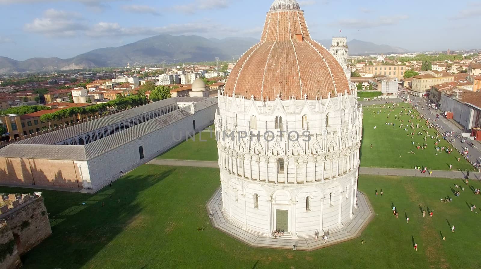 Aerial view of Miracles Square, Pisa. Piazza dei Miracoli by jovannig