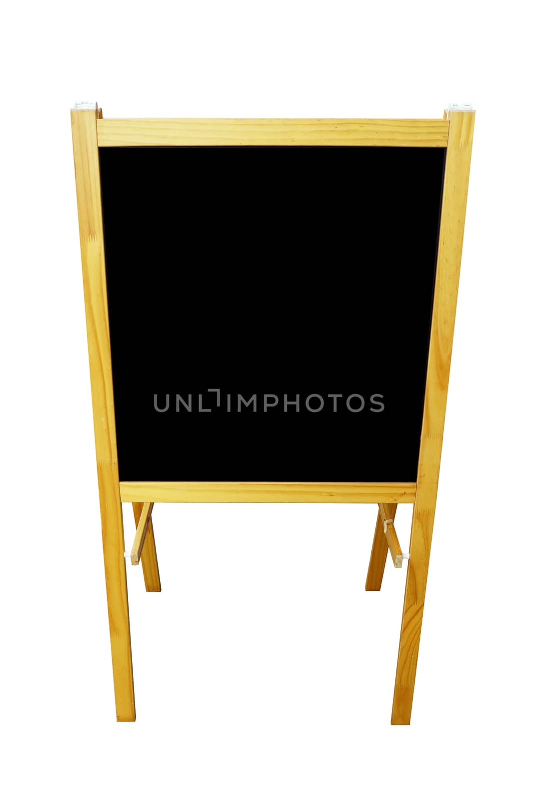 blank black board menu front  isolated object