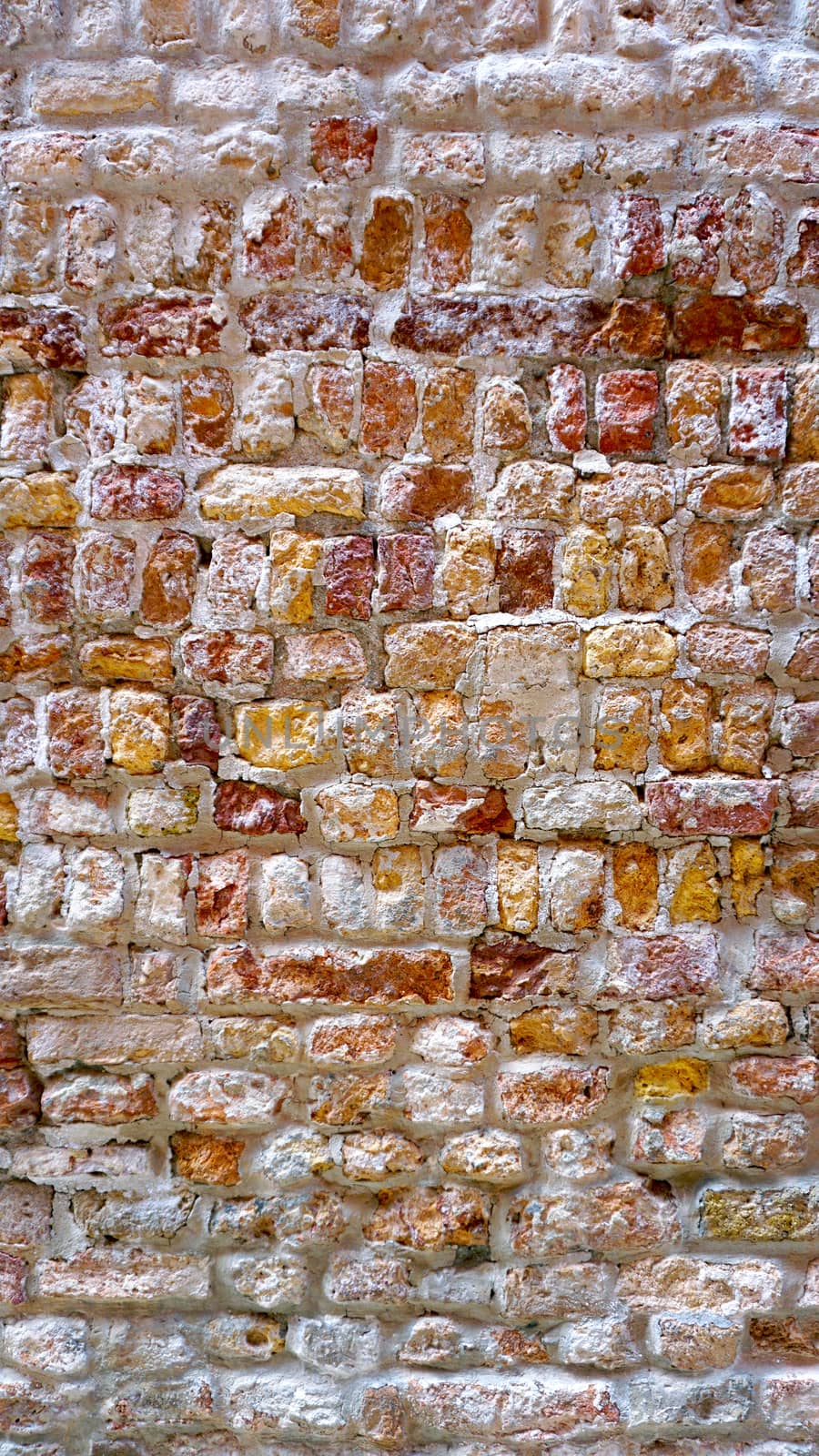 brick wall texture and background in Venice, Italy