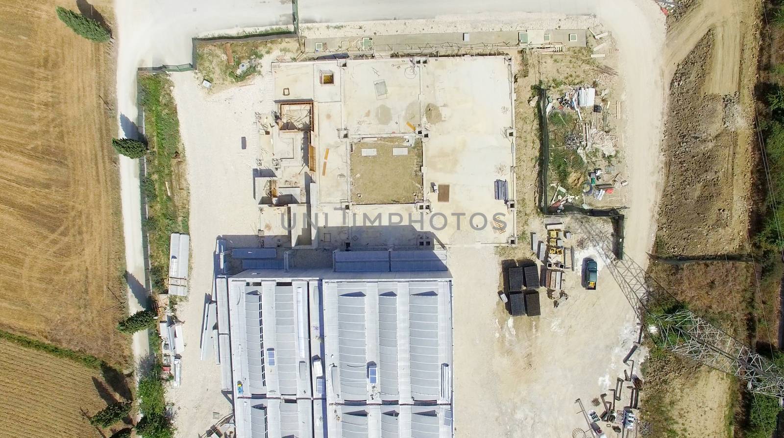 Overhead view of construction site by jovannig