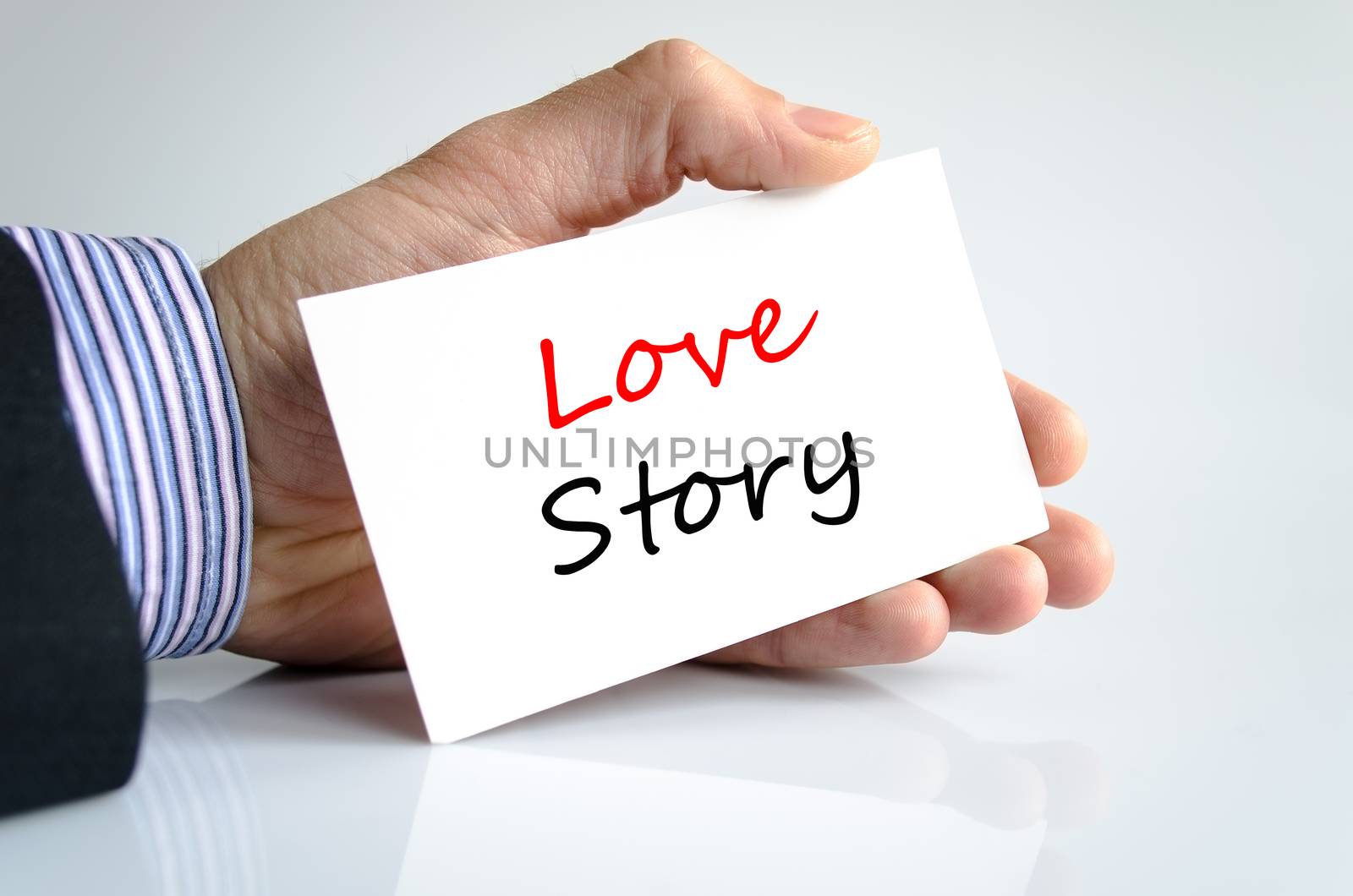 Love story text concept isolated over white background