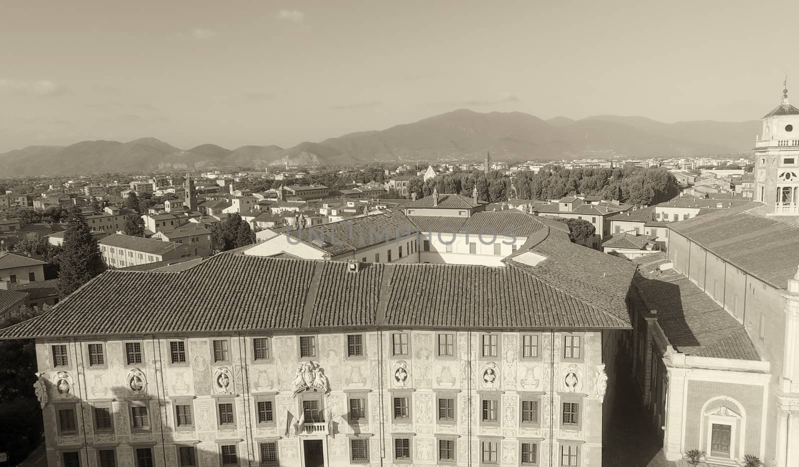 Pisa. Overhead view of city streets - Tuscany, Italy by jovannig