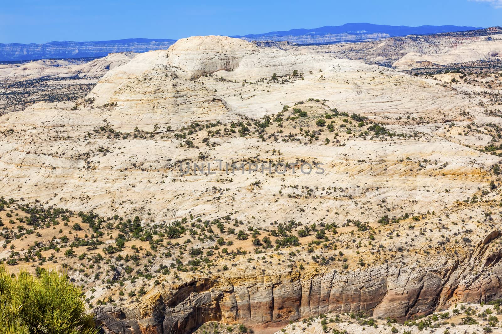 White Sandstone Mountain Near Bryce Canyon National Park Utah  by bill_perry