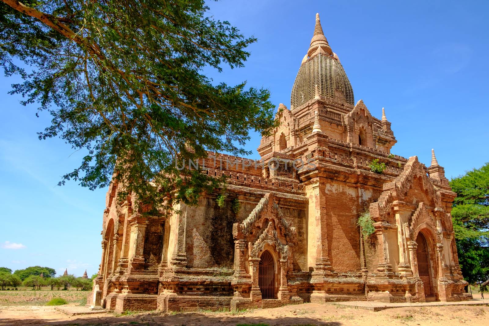 Beautiful view of old ancient temple in old Bagan, Myanmar by martinm303