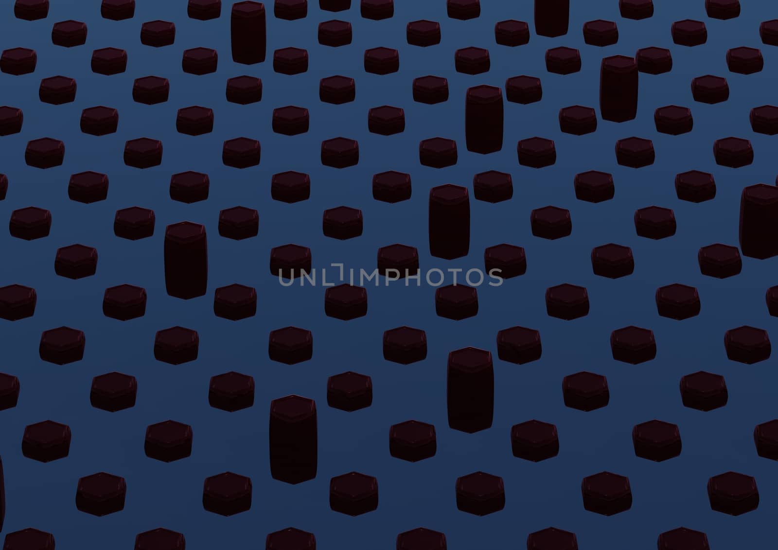 Abstract shape pattern metal background 3d rendered