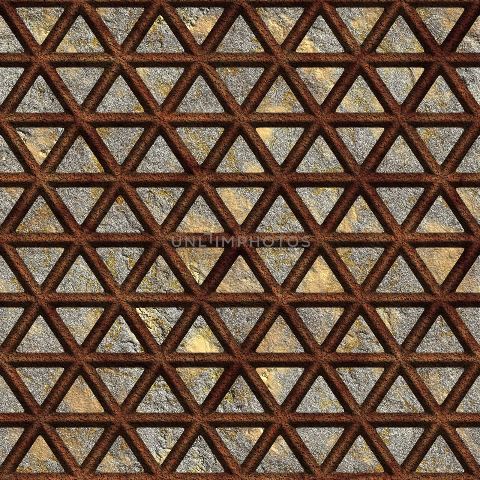 Rusty, red, seamless tileable decorative background pattern