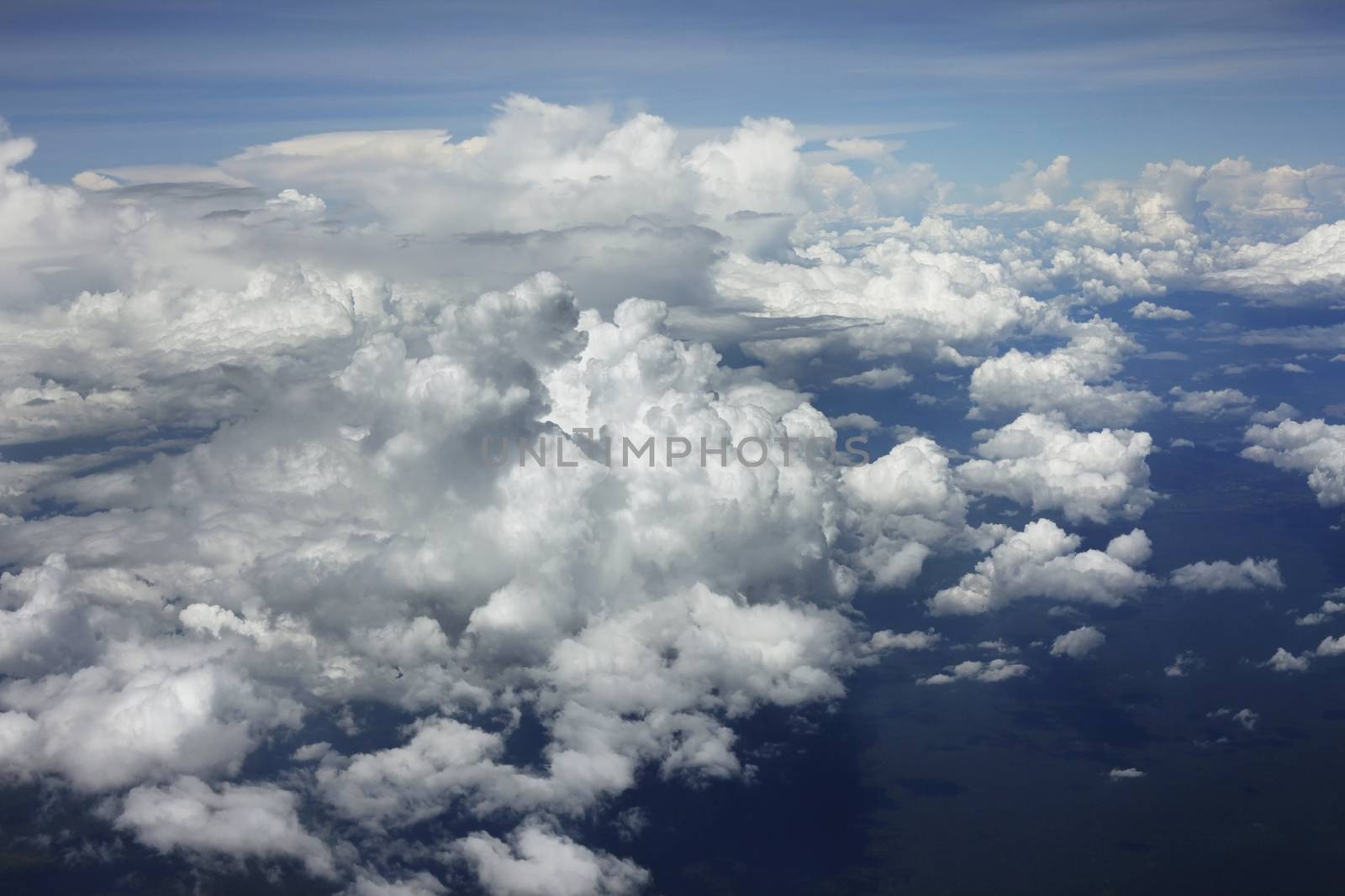 Clouds. A view from a window of the plane