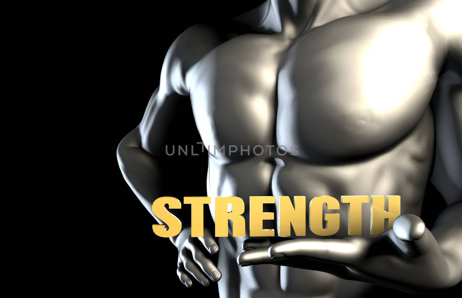 Strenght With a Business Man Holding Up as Concept