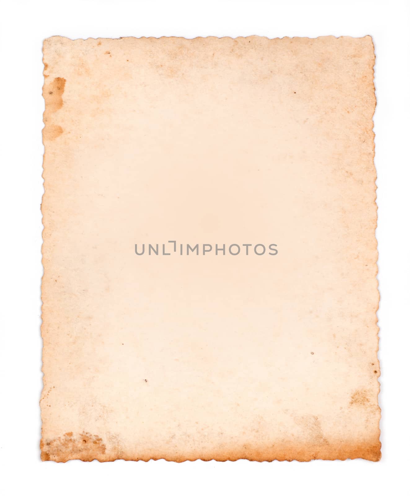 old paper isolated on white background by anankkml