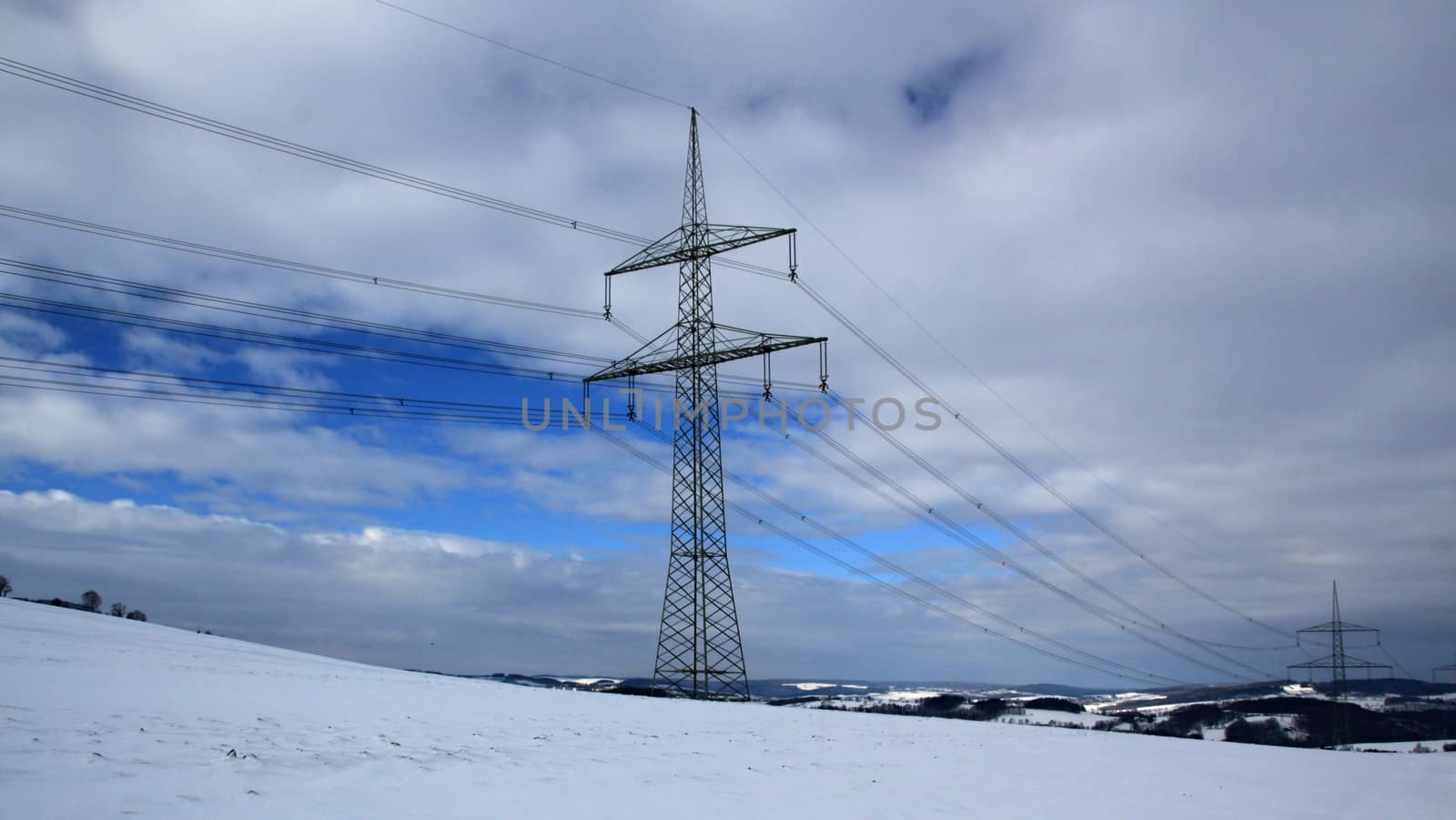 winter landscape and mast electrical wiring  by jnerad