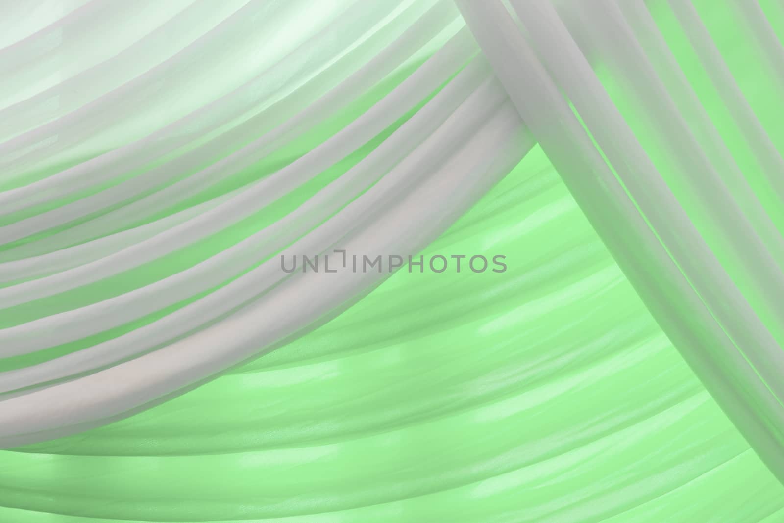 Luxury sweet white and green or aqua curtain