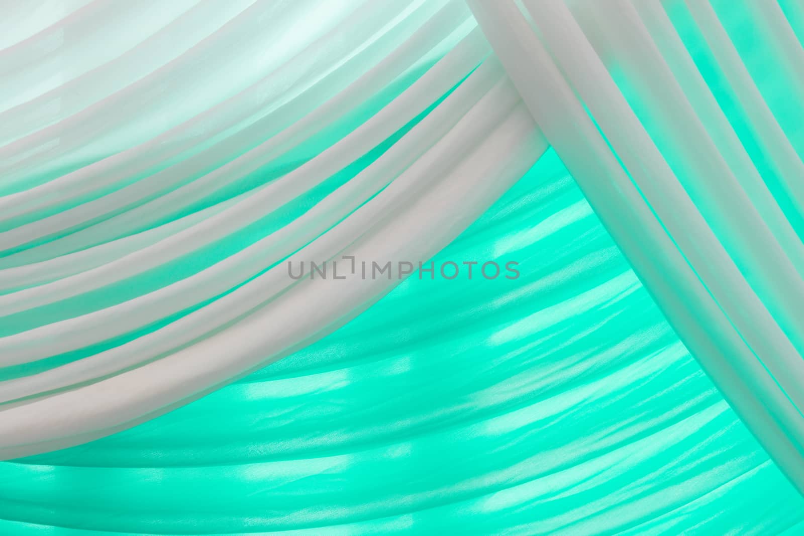 Luxury sweet white and green curtain by FrameAngel