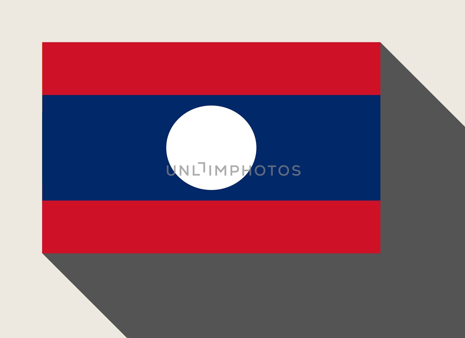 Laos flag in flat web design style.
