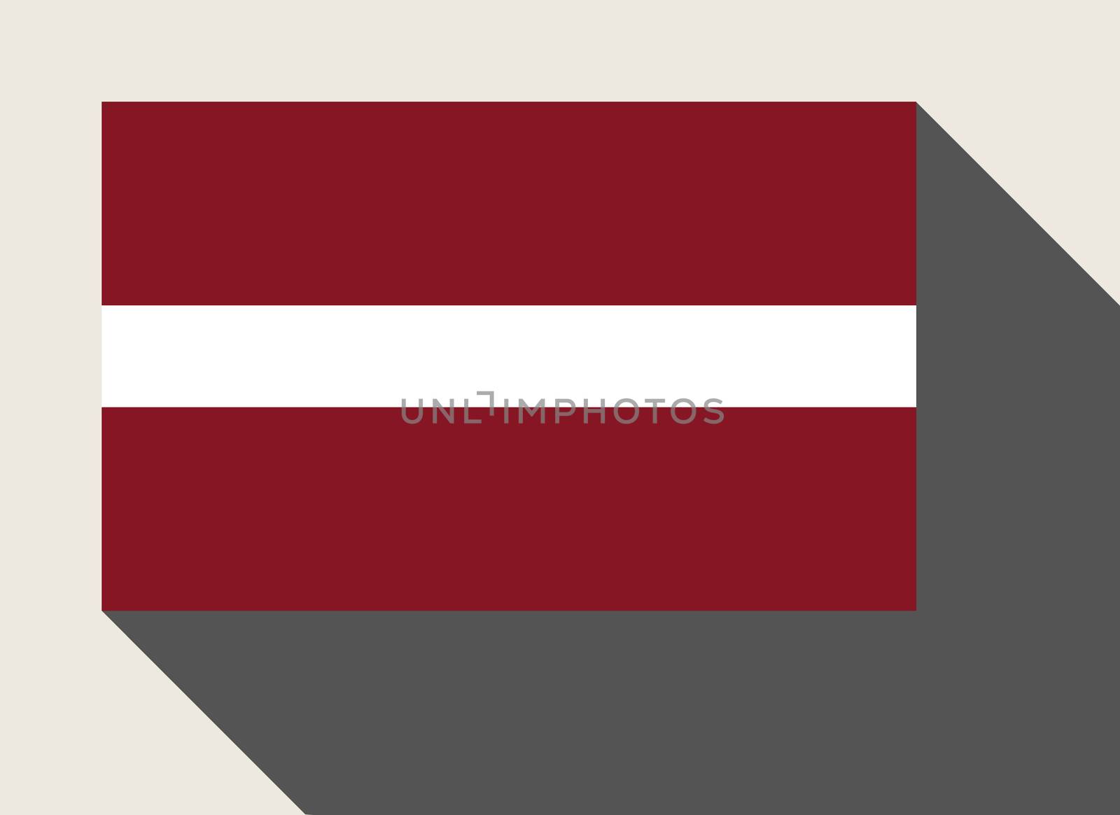 Latvia flag in flat web design style.
