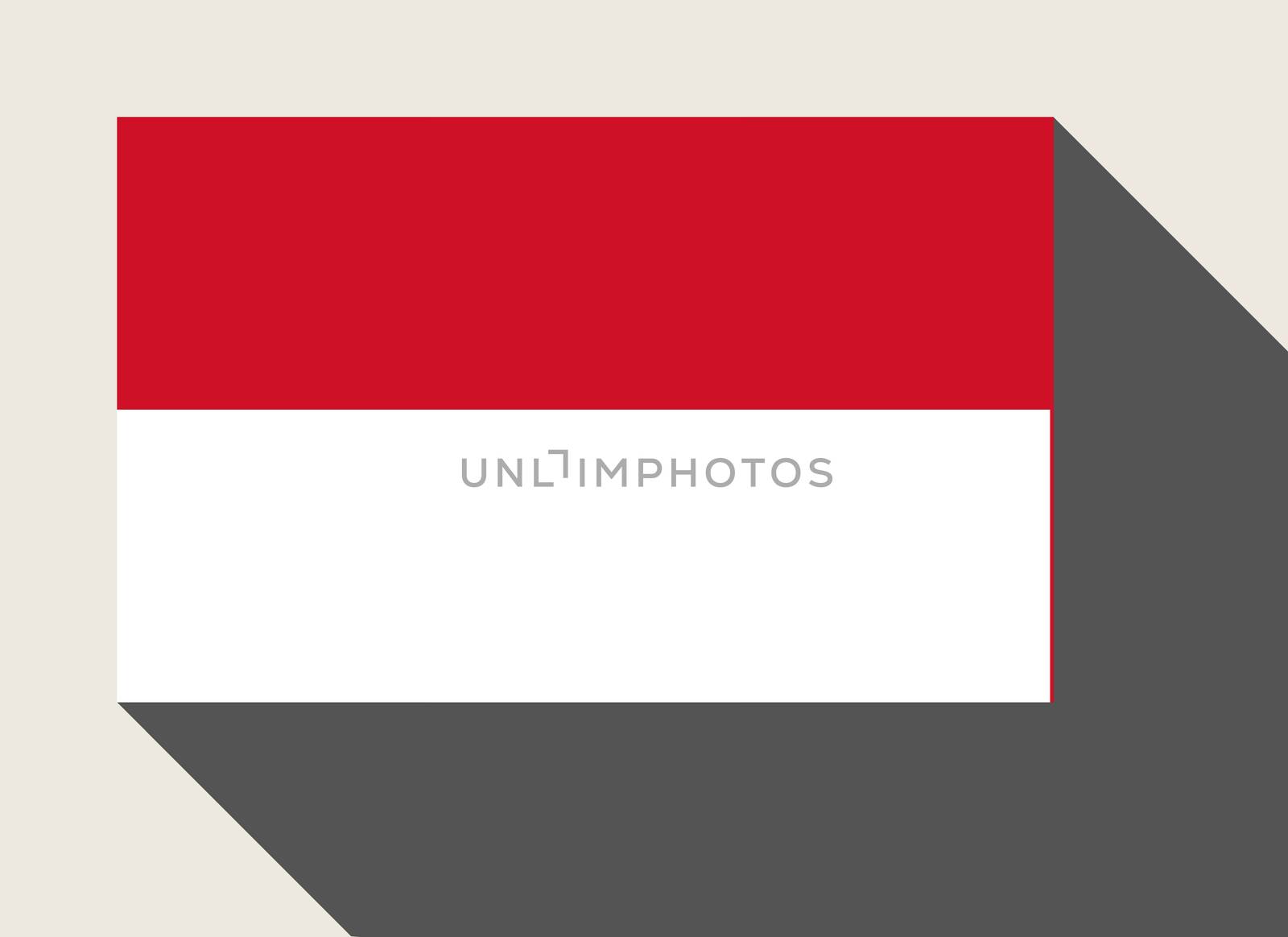Monaco flag in flat web design style.