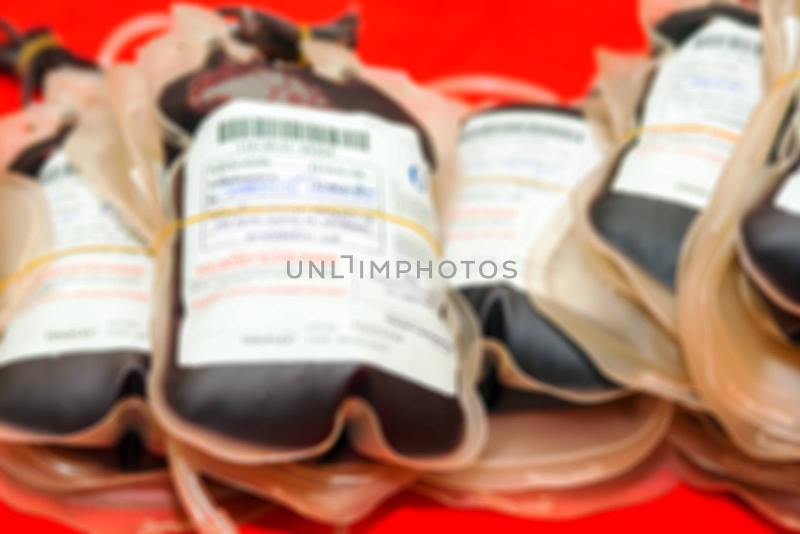 Defocus A bags of blood and plasma