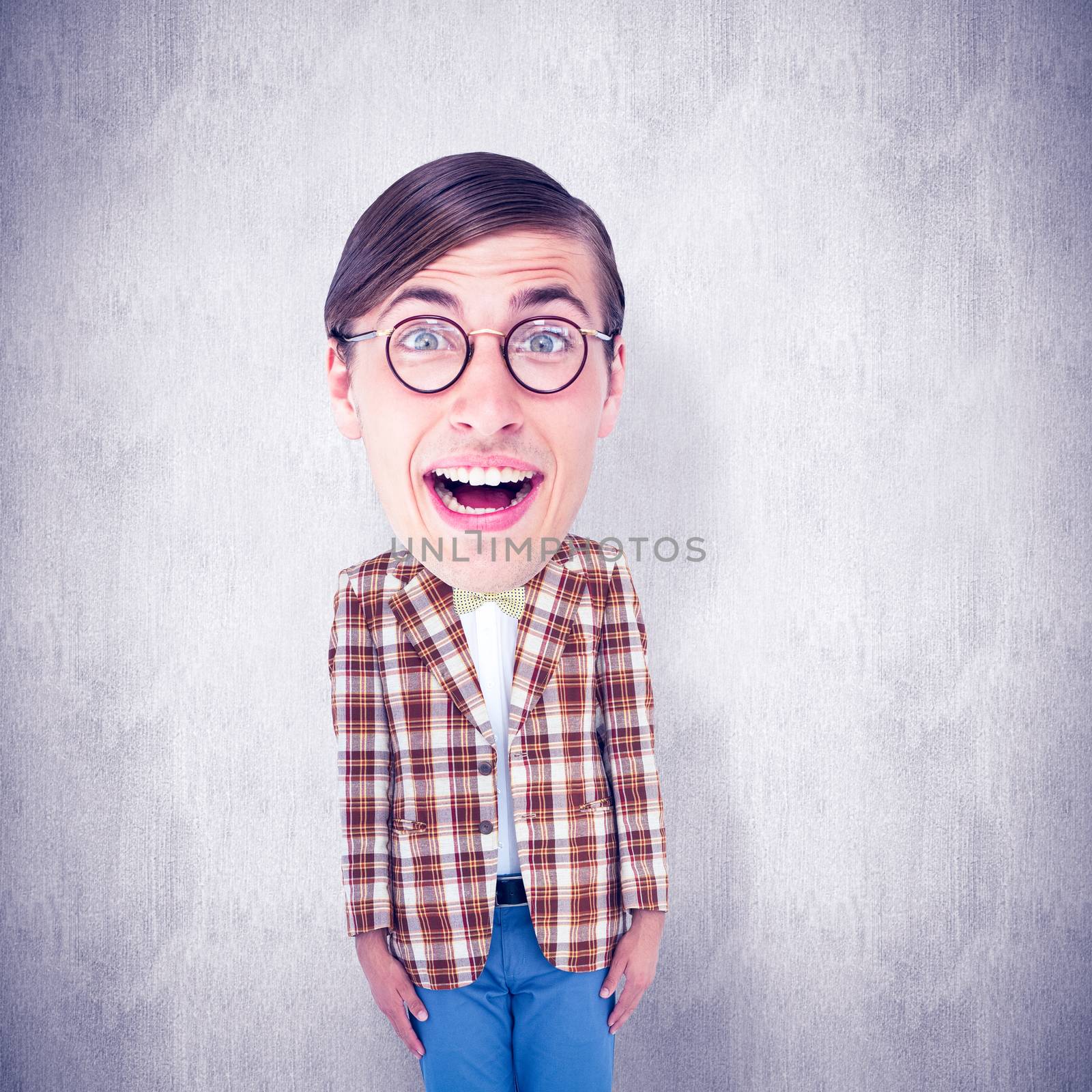 Composite image of nerd smiling by Wavebreakmedia