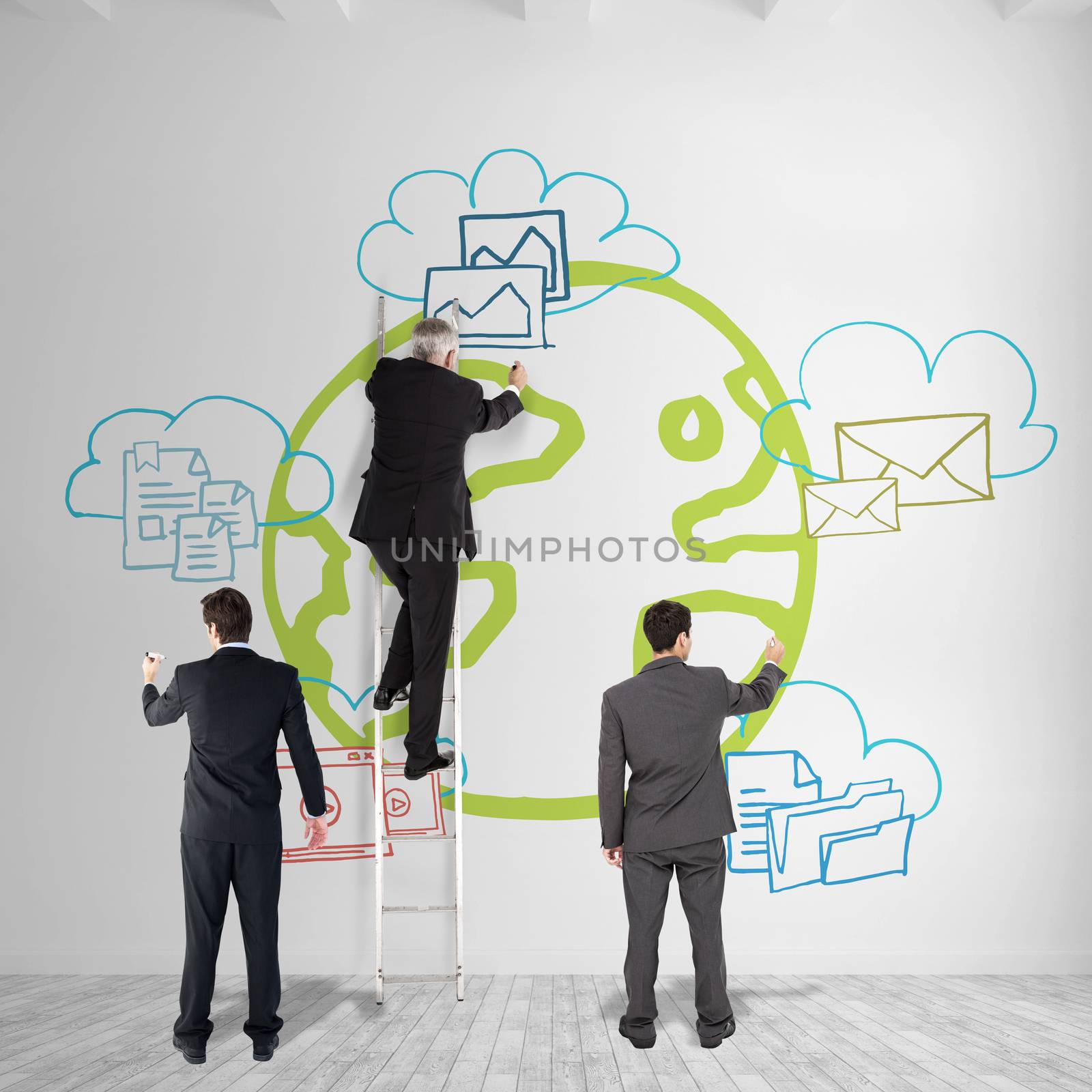 Composite image of business team writing by Wavebreakmedia