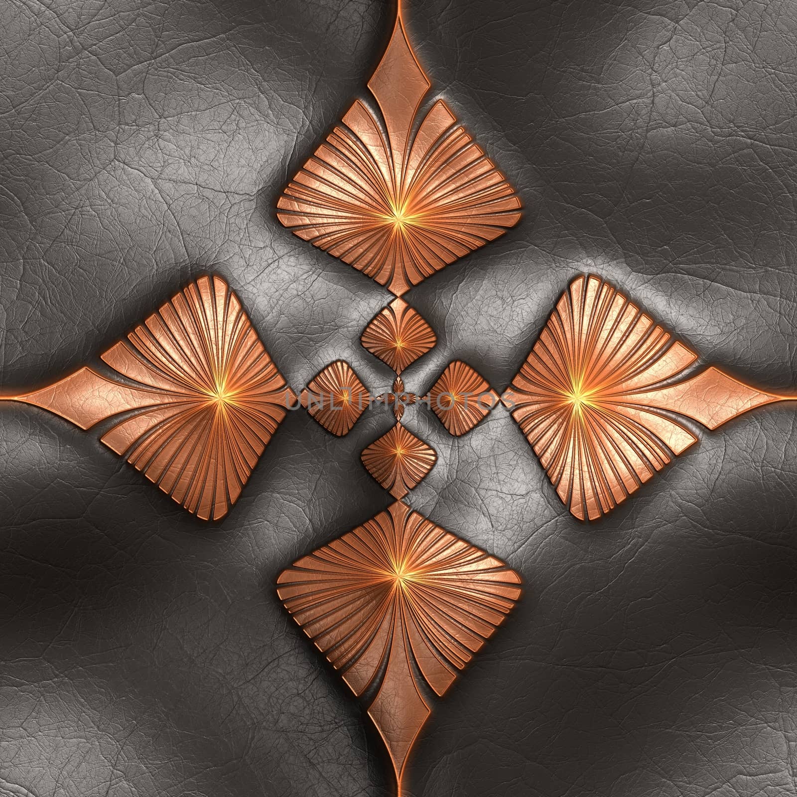 Luxury background tile with embossed pattern on leather