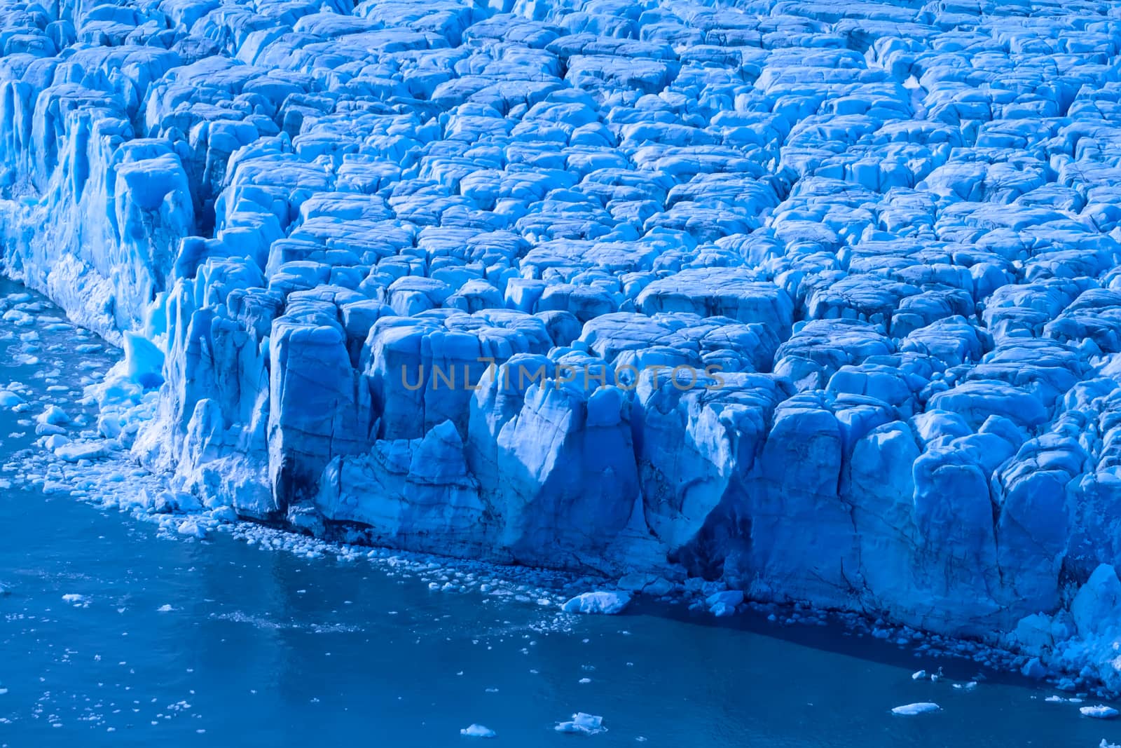 frontal wall of a glacier of Nansen. Northern island of Novaya Zemlya