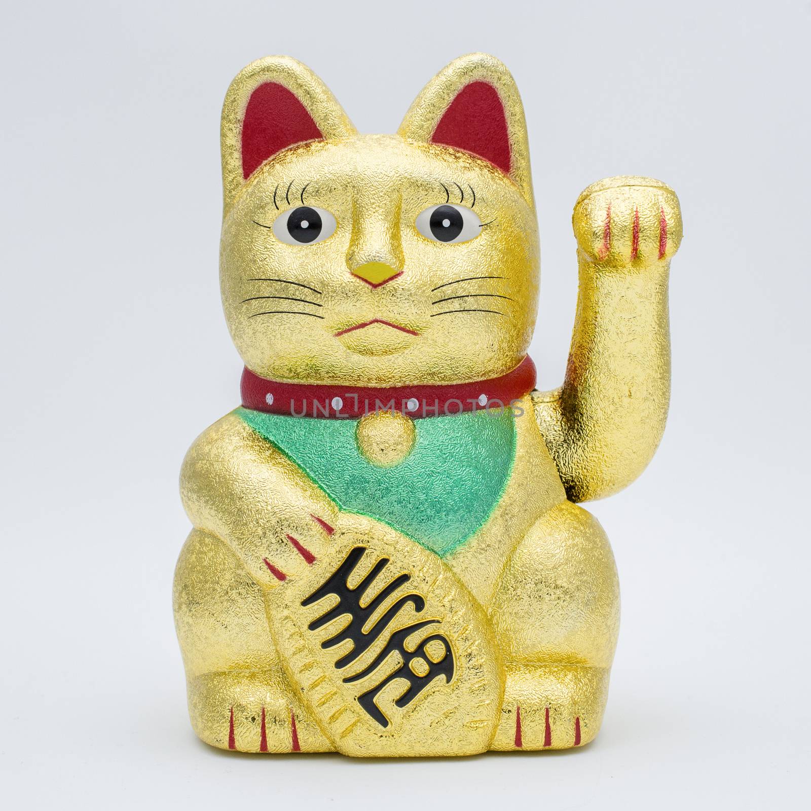 Isolated fortune or lucky cat with clipping path in jpg.