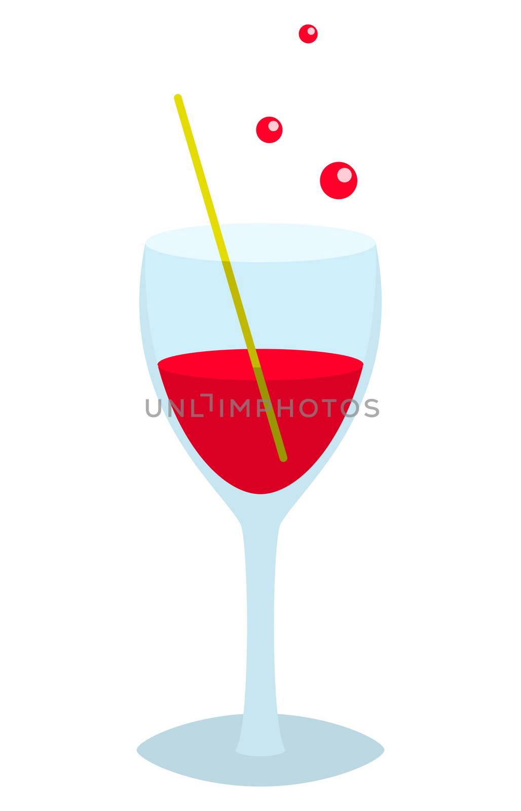 Glass with a red drink by alexcoolok